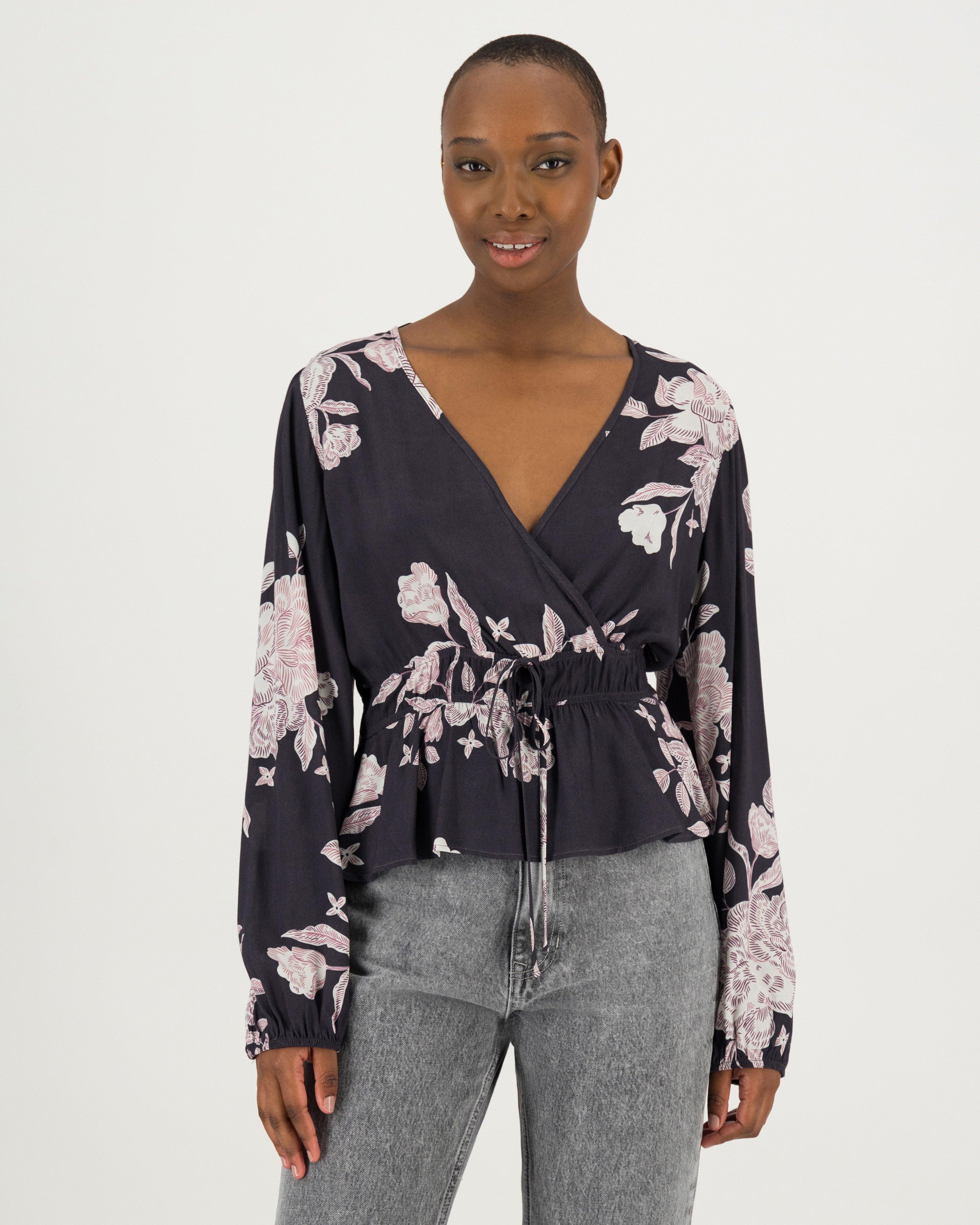 v neck wrap blouse