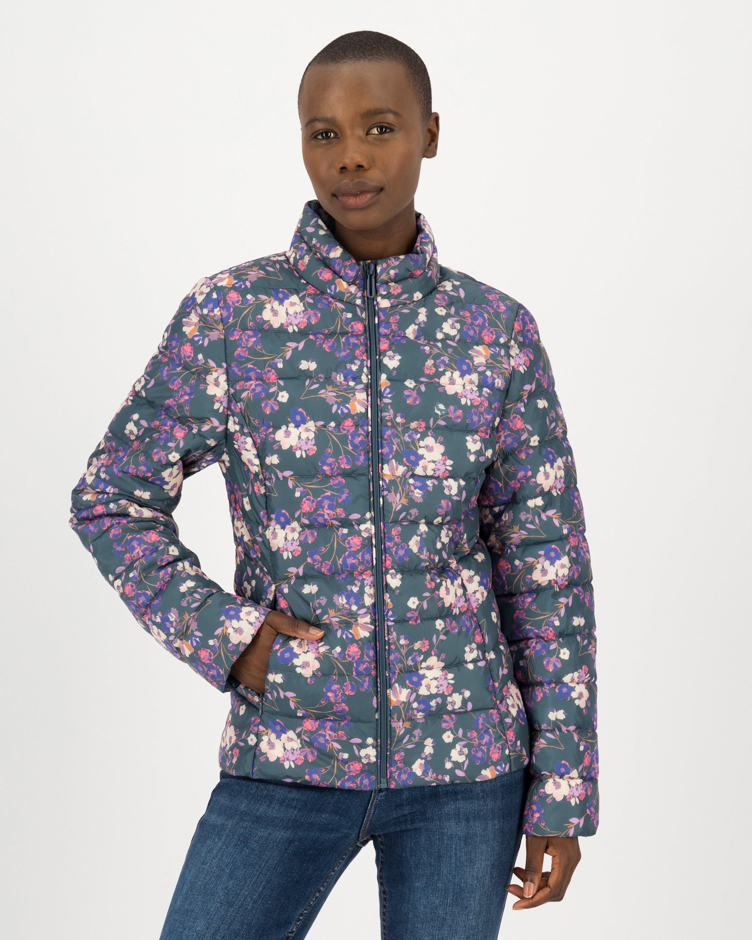 Women's Enya Printed Puffer Jacket | Old Khaki
