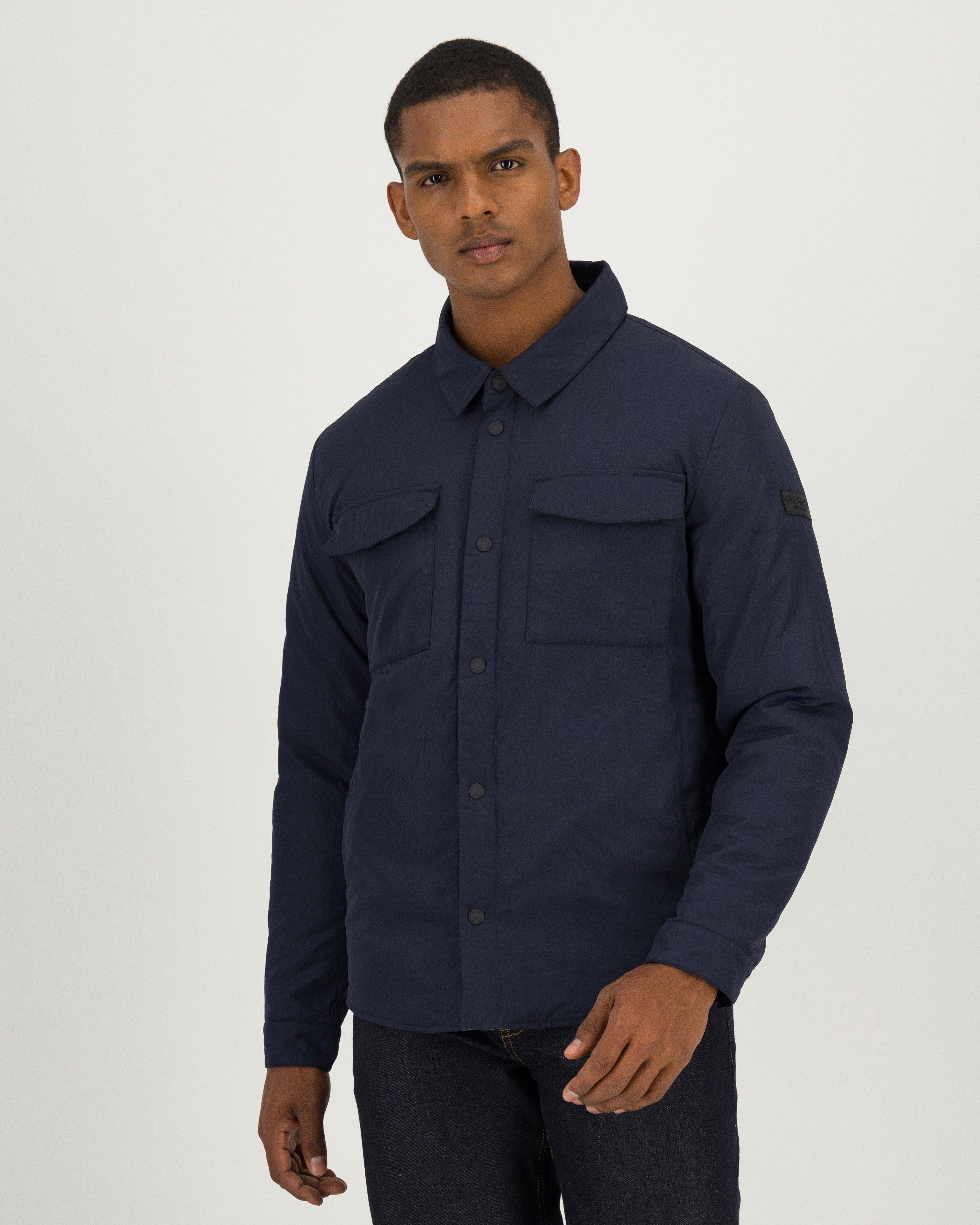 Mens navy overshirt clearance jacket