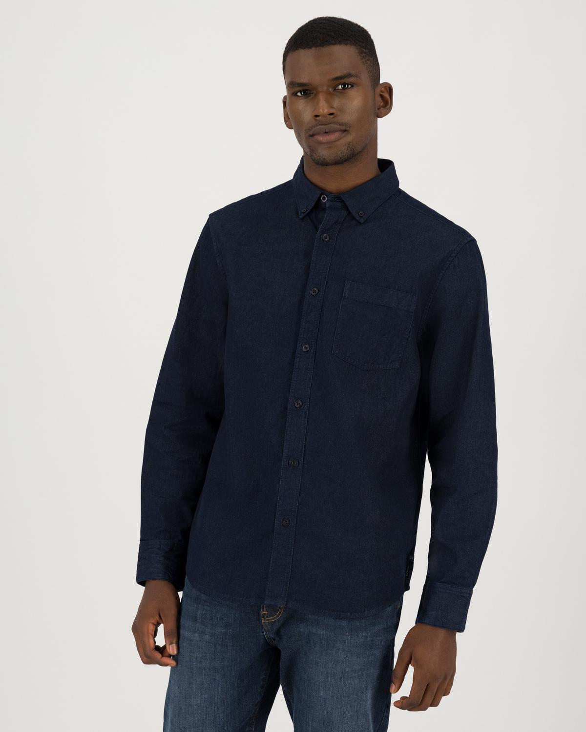 Men's Axel Regular Fit Denim Shirt | Old Khaki