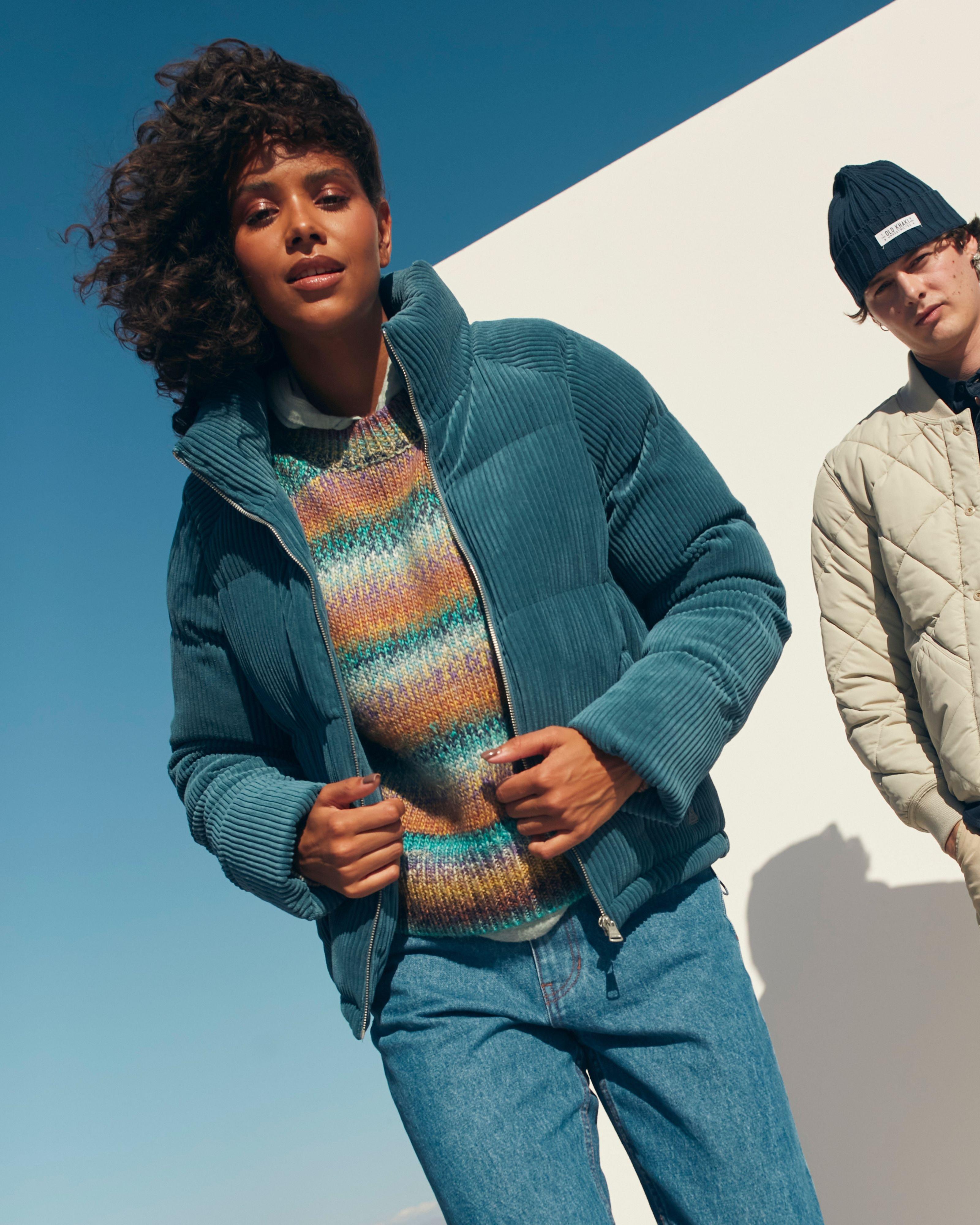 old khaki ladies puffer jacket