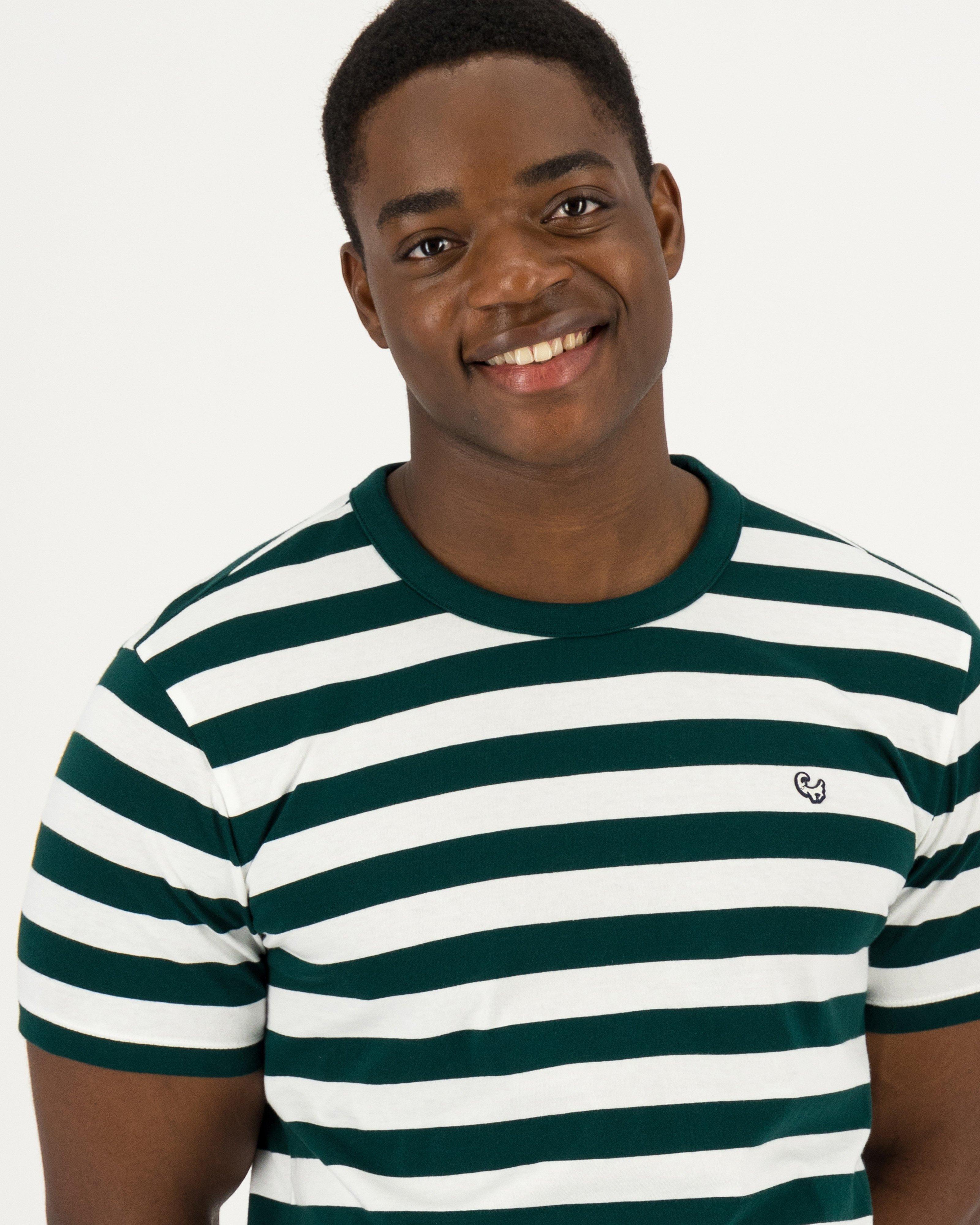 Green striped clearance t shirt mens