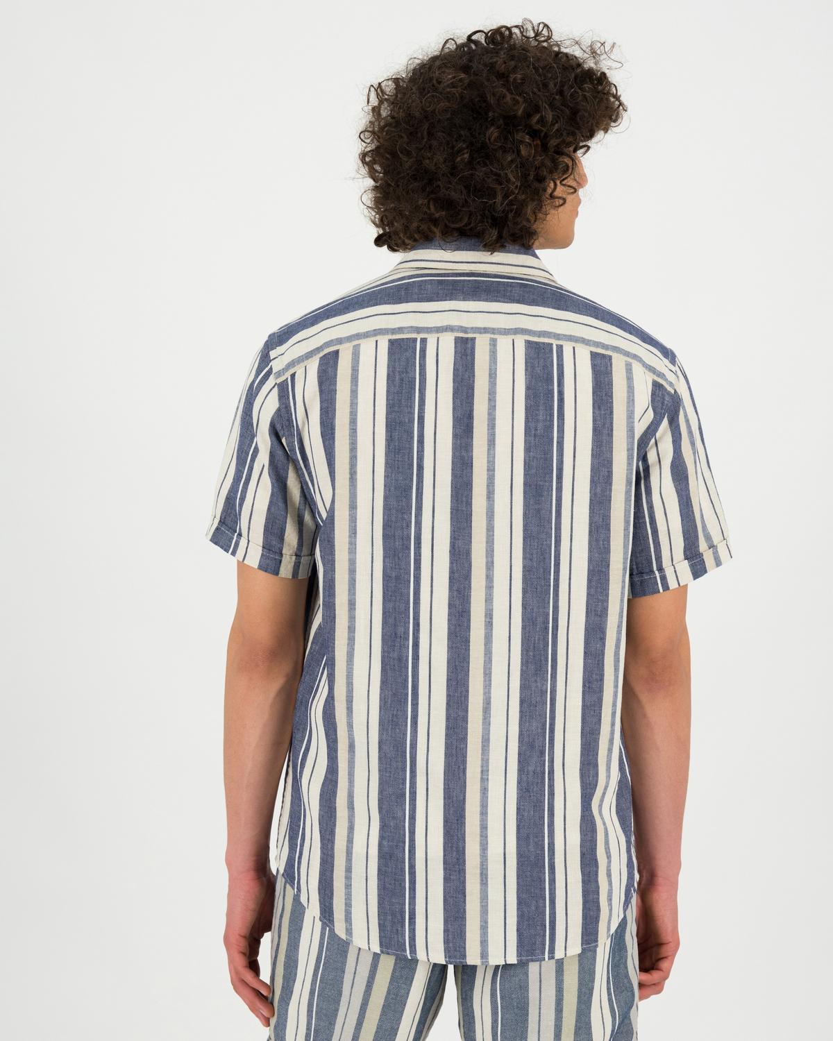 Men's Mike Regular Fit Stripe Shirt | Old Khaki