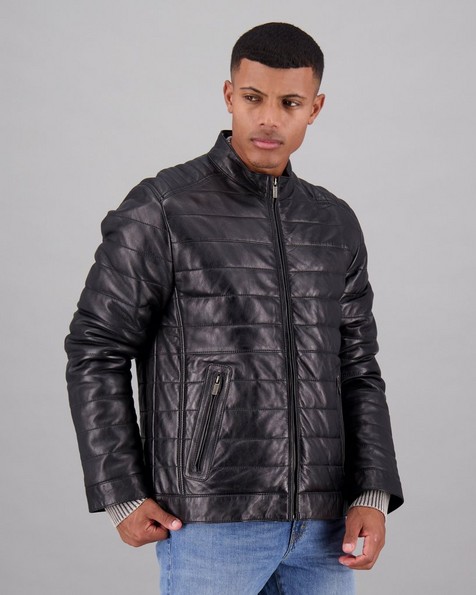 Men's Tom Leather Jacket -  black