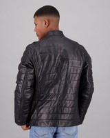 Old Khaki Men's Tom Leather Jacket  -  black