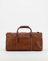 Kenzo Men's Leather Weekender Bag -  brown