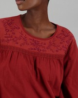 Women's Lara Long Sleeve T-Shirt -  rust