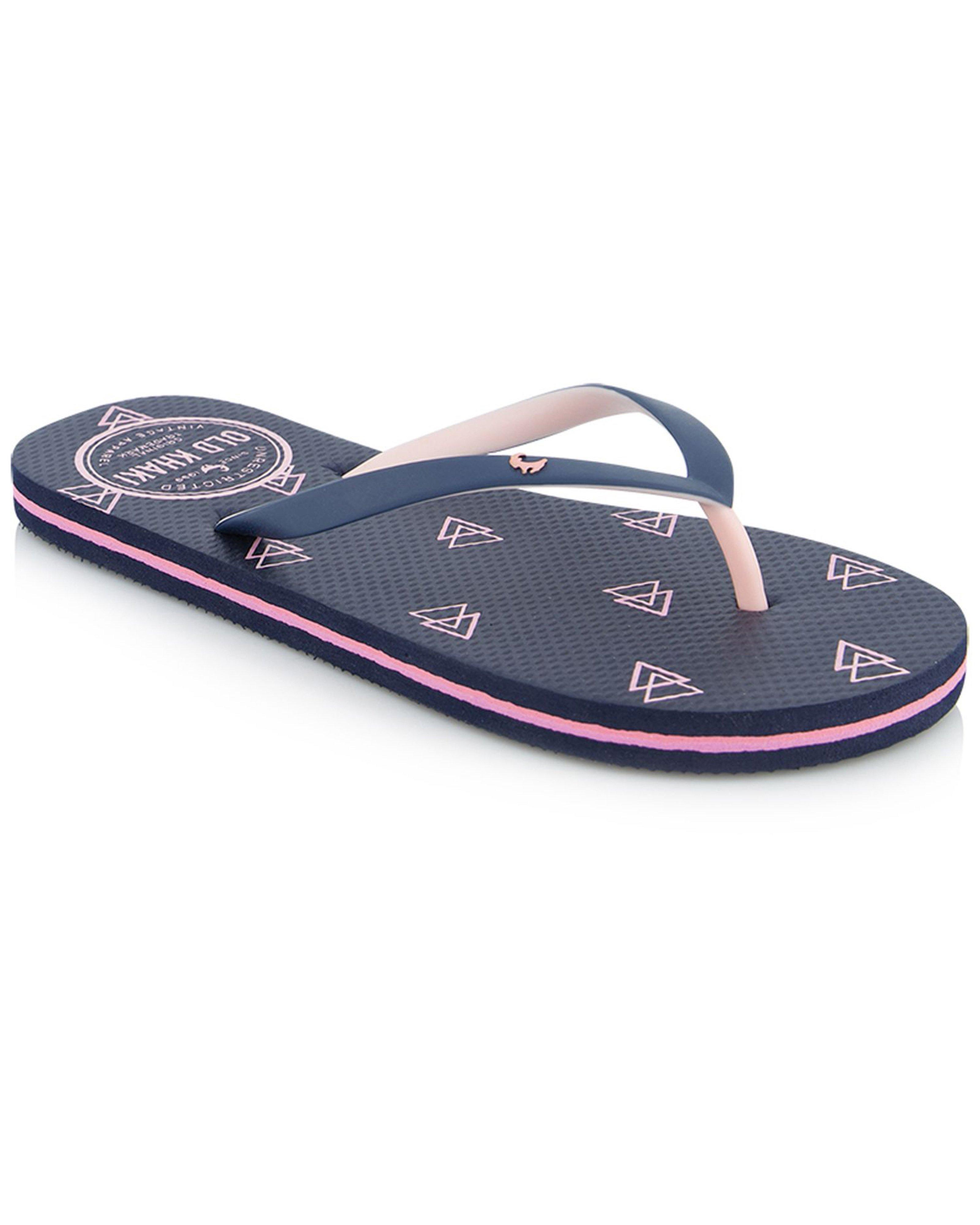 old khaki flip flops