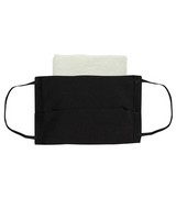 FABRIC 2-LAYER FACE MASK 3-PACK WITH FILTER -  black