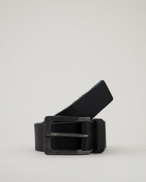 Bennett Leather Belt -  black-black