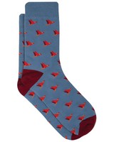 Men's Pacifico Parrot Sock -  blue-red