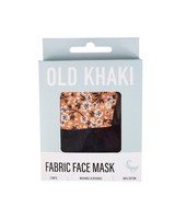 2-Pack Ditsy Fabric Face Masks -  yellow-black