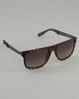 Men's Polarised Tortoise Shell Sunglasses -  grey-brown