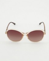 Polarised Rounded Tort Sunglasses -  brown