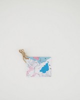 Abstract Blues & Pink Flower Tag -  assorted