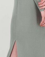Ribbed Loungewear Dress -  palegreen