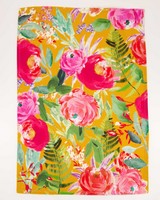 Blooms and Ochre Waffle Tea Towel 2pk -  assorted