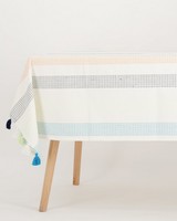 Dash Stripe Tassel Tablecloth -  assorted