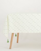 Stitch Detail Tablecloth -  green