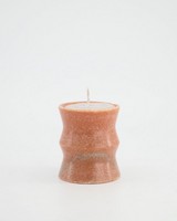 Large Abstract Marble Candle  -  pink