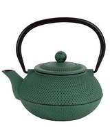 Seafoam Cast Iron Teapot  -  turquoise