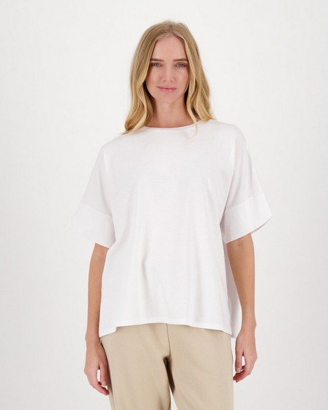 Remington Mercerized Knit T-Shirt -  white