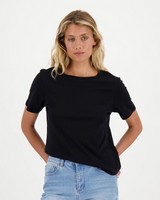 Larah Basic T-Shirt -  black