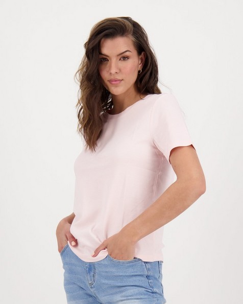 Larah Basic T-Shirt -  pink