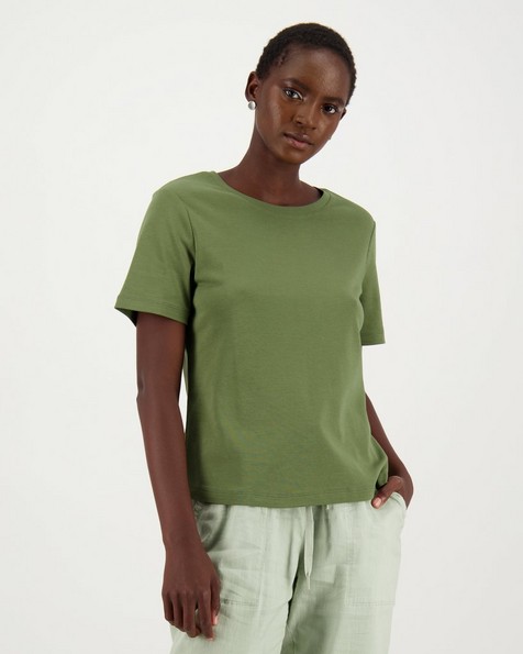 Larah Basic T-Shirt -  green