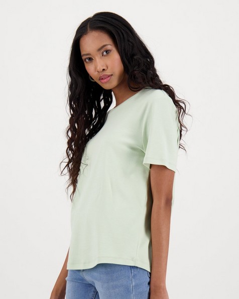 Larah Basic T-Shirt -  sage