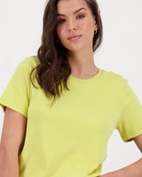 Larah Basic T-Shirt -  lime