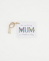 Growing Paper Mum Tag -  assorted