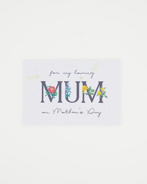 Growing Paper Mum Card -  assorted
