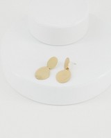 Organic Drop Earrings -  gold