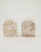 Marble Bookends -  grey
