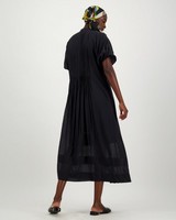 Madina Pintuck Dress -  black