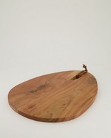 Wooden Oval Board -  brown