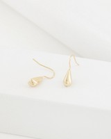 Classic Solid Teardrop Earrings -  gold