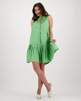 Zobia Poplin Dress -  lightgreen