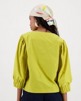 Ayrah Crop Jacket -  yellow