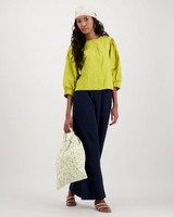 Ayrah Crop Jacket -  yellow