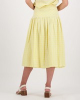 Rylan Textured Skirt -  yellow