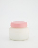 Frosted Glass Candle With Lid -  milk