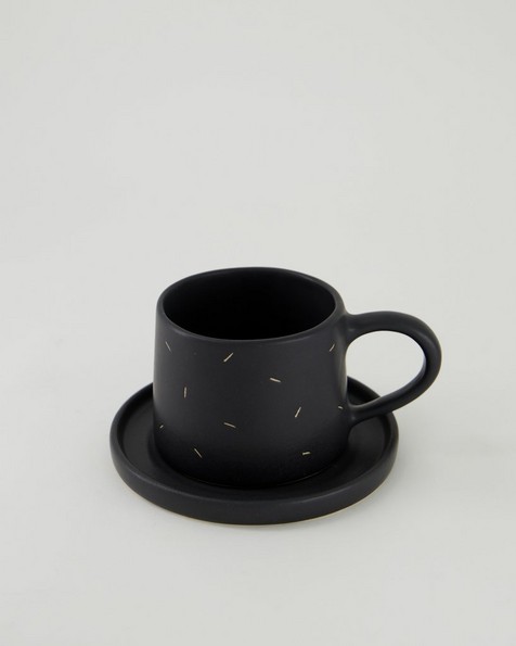 Sprinkles Cup & Saucer -  graphite