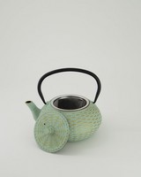 Gold Patterned Cast Iron Teapot -  gold