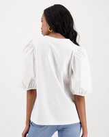 Gardner Combination T-shirt -  white