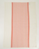Striped Linen Tea Towel -  orange