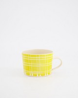 Wonki Ware Grid Mug -  yellow