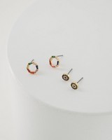 2-Pack Circle Detail Studs -  assorted