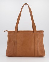 Carmiena Classic Shopper Bag -  tan